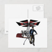 Victoriaans Vliegtuig helikopter Briefkaart (Voorkant / Achterkant)