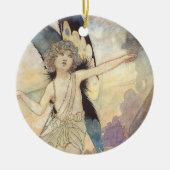  Victoriaans vlinder met Robinson Keramisch Ornament (Voorkant)