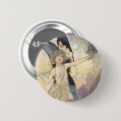  Victoriaans vlinder met Robinson Ronde Button 5,7 Cm (Voorkant /achterkant)