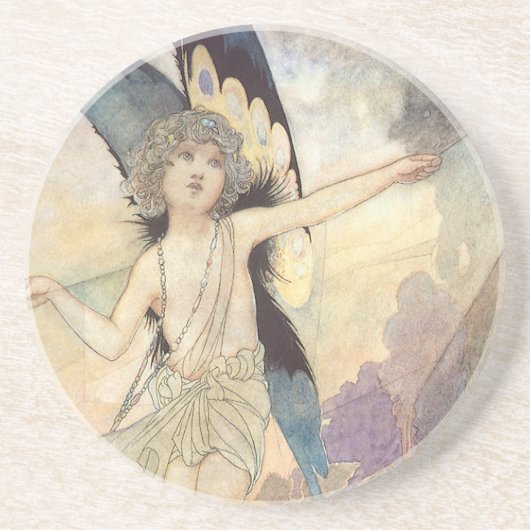 Victoriaans vlinder met Robinson Zandsteen Onderzetter (Voorkant)