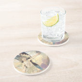 Victoriaans vlinder met Robinson Zandsteen Onderzetter (Zijkant)