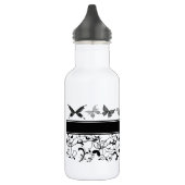 Victoriaans vlinderzwart-wit waterfles  (Links)