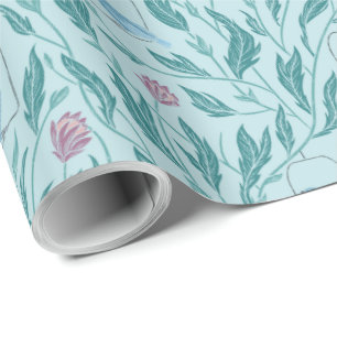 Victoriaans vogel in tuinlicht cadeaupapier