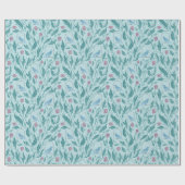 Victoriaans  vogel in tuinlicht cadeaupapier (Vlak)