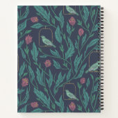 Victoriaans  vogel in tuinschets en notities notitieboek (Achterkant)