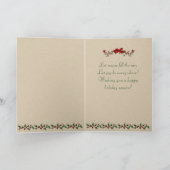 Victoriaans vogel kerst Kaart (Binnen)