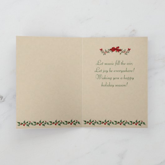 Victoriaans vogel kerst Kaart (Binnen)