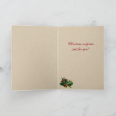 Victoriaans vogel kerst Kaart (Binnen)