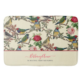 Victoriaans Vogels en Rozen Patroon Retro Badmat