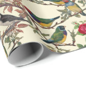 Victoriaans Vogels en Rozen Scrapbook Chintzy Retr Cadeaupapier (Rol Hoek)