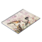  Victoriaans Vogels Notitieboek | Elegant schrijve (Linkerzijde)