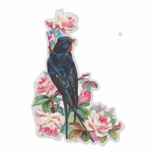 VICTORIAANS VOGELS STICKER (Voorkant)