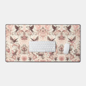 Victoriaans volière: een pastel roze tuin bureaumat (Keyboard & Muis)