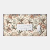 Victoriaans volière: een pasteltuin bureaumat (Keyboard & Muis)