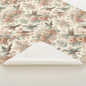 Victoriaans volière: een pasteltuin sherpa deken (3/4)