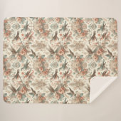 Victoriaans volière: een pasteltuin sherpa deken (Voorkant (horizontaal))