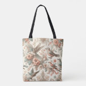 Victoriaans volière: een pasteltuin tote bag (Achterkant)