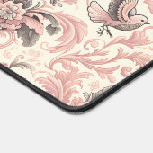 Victoriaans volière: een roze pasteltuin bureaumat (Hoek)
