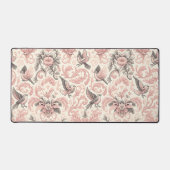 Victoriaans volière: een roze pasteltuin bureaumat (Voorkant)