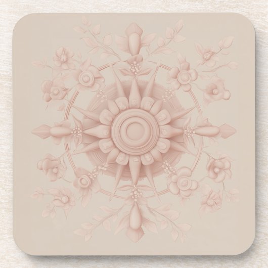 Victoriaans voorjaar, zacht groen bier onderzetter (Voorkant)