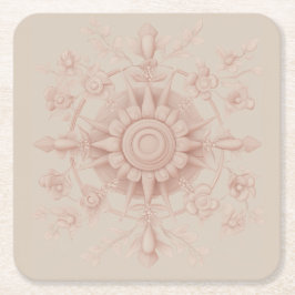 Victoriaans voorjaar, zacht roze kartonnen onderzetters