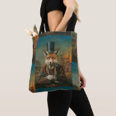 Victoriaans vos over de Canvas tas van de Druk (Dichtbij)