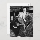 Victoriaans Vrede Funny Hobo Clown Briefkaart (Voorkant / Achterkant)