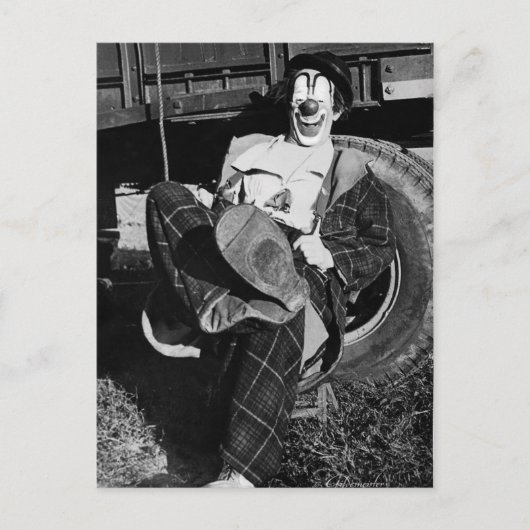 Victoriaans Vrede Funny Hobo Clown Briefkaart (Voorkant)