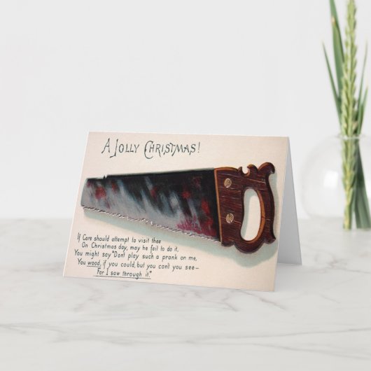 Victoriaans Vreemde Kerst Kaart (Voorkant)