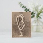 Victoriaans, vreemde tegenstander achterkant briefkaart (Staand voorkant)