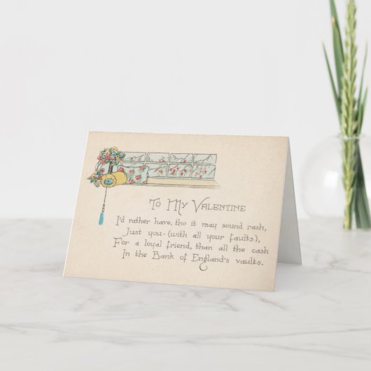 Victoriaans vriend Valentijnsdag Kaart (Voorkant)