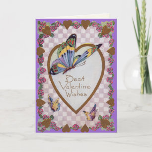 Victoriaans vriendenkaart voor Valentijnsdag Feestdagen Kaart