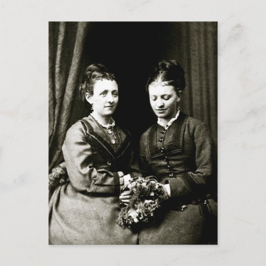 Victoriaans Vriendinnen Briefkaart (Voorkant)