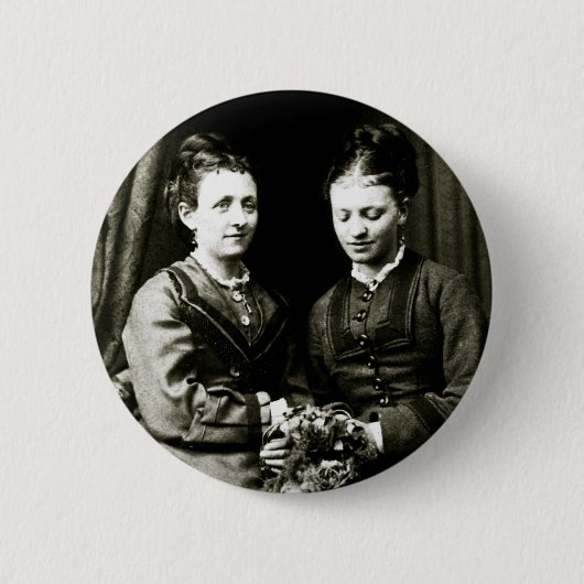 Victoriaans Vriendinnen Ronde Button 5,7 Cm (Voorkant)