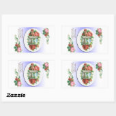  Victoriaans Vriendschap Rozen Schroot Art Rechthoekige Sticker (Vel)
