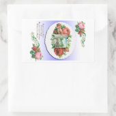  Victoriaans Vriendschap Rozen Schroot Art Rechthoekige Sticker (Tas)