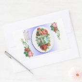  Victoriaans Vriendschap Rozen Schroot Art Rechthoekige Sticker (Envelop)