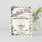  Victoriaans Vrijgezellenfeest Tea Party Kaart (Staand voorkant)