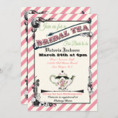  Victoriaans Vrijgezellenfeest Tea Party Kaart (Voorkant / Achterkant)