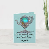 Victoriaans Vrijgezellenfeest Tea Party Uitnodigen (Voorkant)