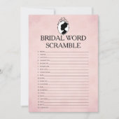 Victoriaans Vrijgezellenfeest Word Scramble Game K Kaart (Voorkant)