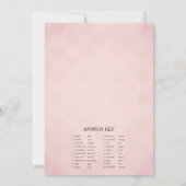 Victoriaans Vrijgezellenfeest Word Scramble Game K Kaart (Achterkant)