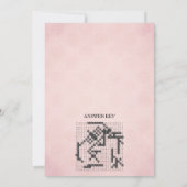 Victoriaans Vrijgezellenfeest Word Search Game Kaa Kaart (Achterkant)