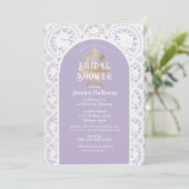  Victoriaans Vrijgezellenfeesten pastel Lila Kaart (Staand voorkant)