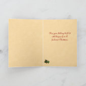 Victoriaans vrolijke kerst Kaart (Binnen)