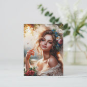 Victoriaans vrouw 4 briefkaart (Staand voorkant)