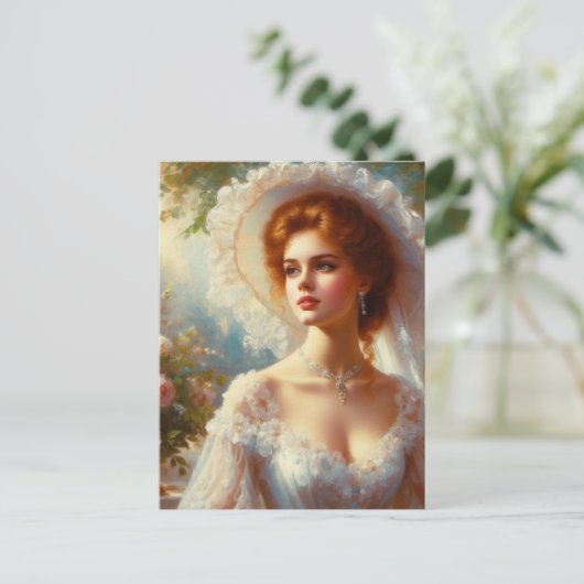 Victoriaans vrouw 5 briefkaart (Staand voorkant)