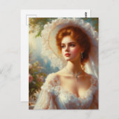 Victoriaans vrouw 5 briefkaart (Voorkant / Achterkant)