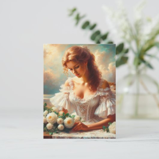 Victoriaans vrouw 5 briefkaart (Staand voorkant)