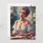 Victoriaans vrouw 6 briefkaart (Voorkant / Achterkant)